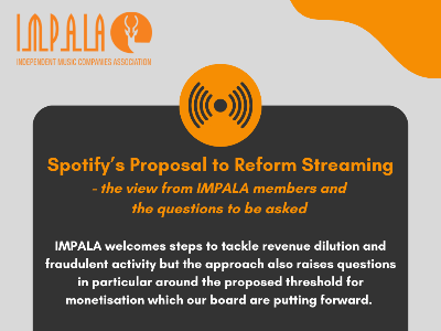 Osvrt članova asocijacije IMPALA na prijedlog reforme streaminga na servisu Spotify i pitanja koja se moraju postaviti