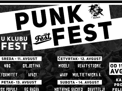 "Punk Fest u klubu Fest!" od 11. do 14.avgusta